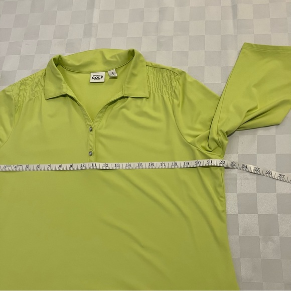 Chico's Zenergy Collared Pullover 3/4 Sleeve Green Golf Polo Shirt, 3, XL - Picture 4 of 12